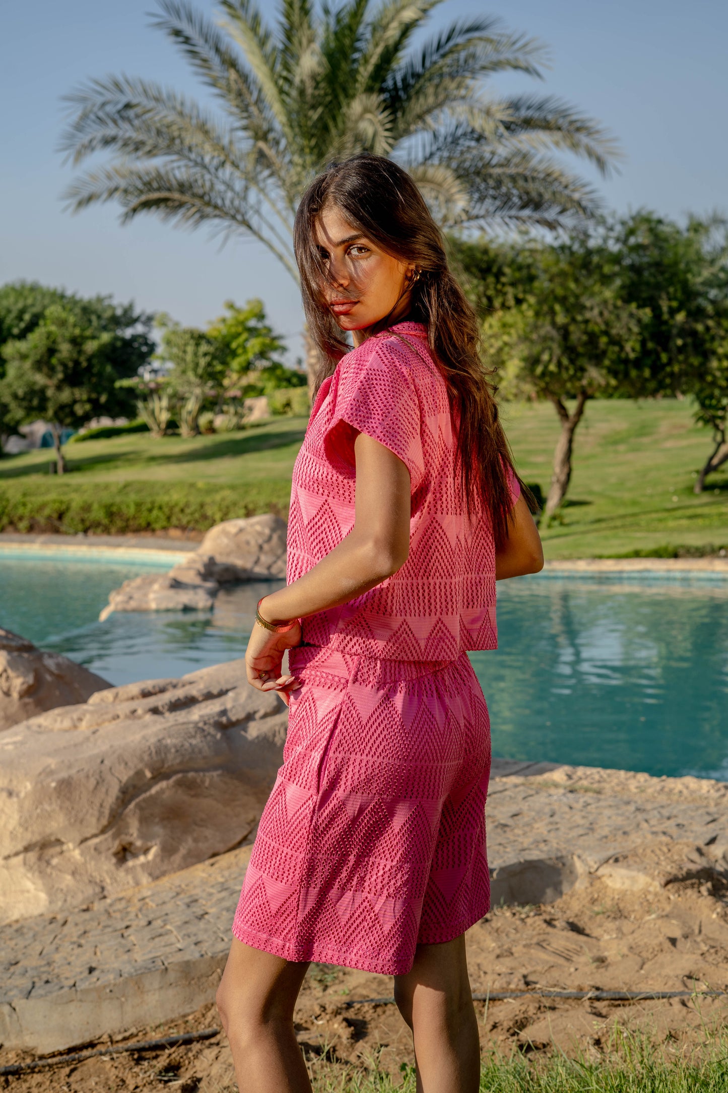Eyelet Set Pink