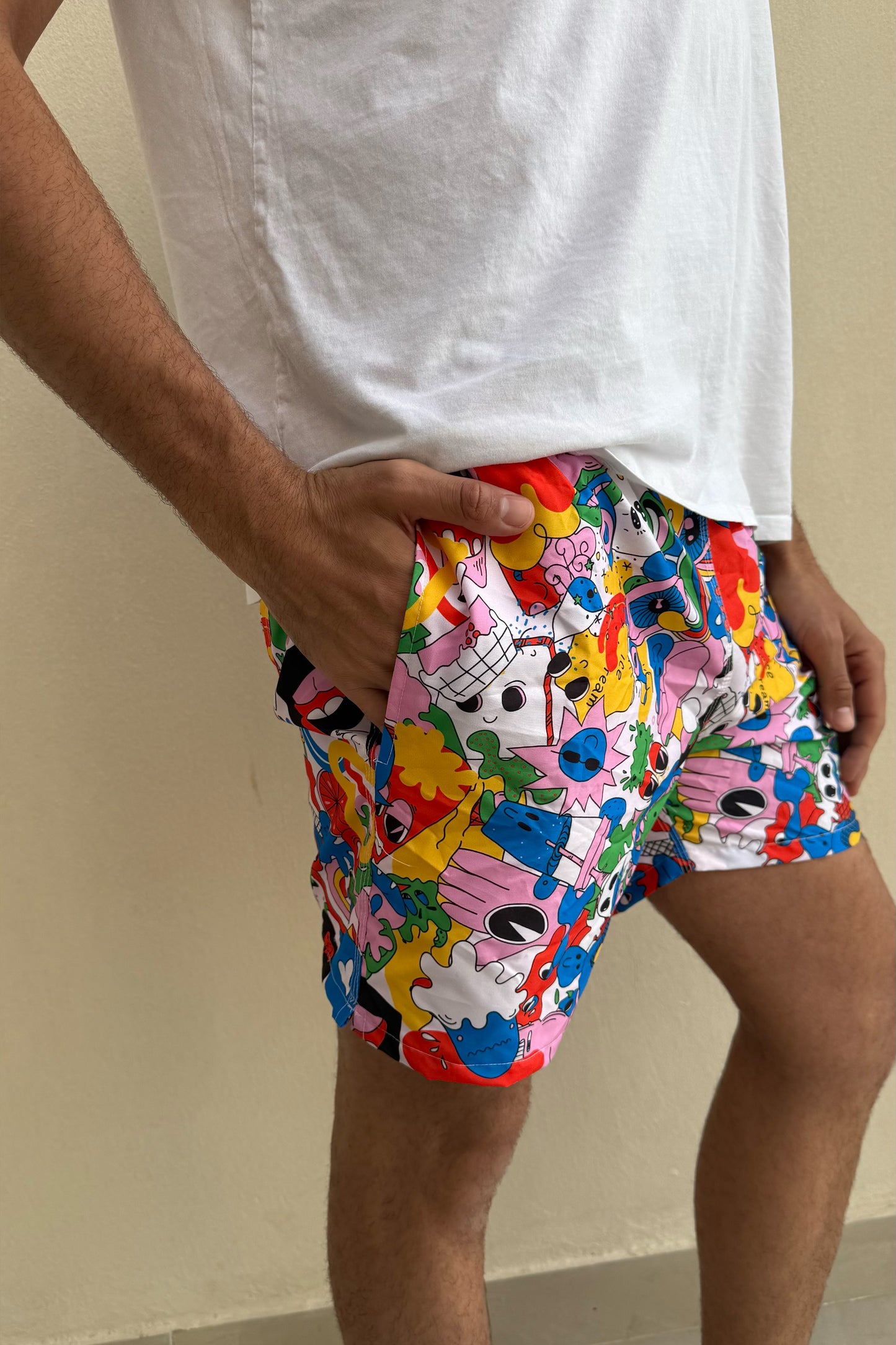 Multicolors Patterned Swimming suit