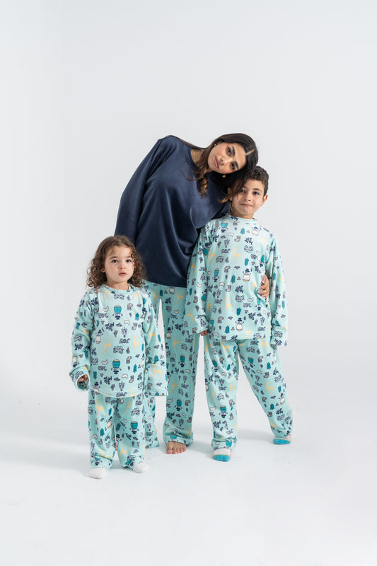 Pattern Blue Pijama - Women