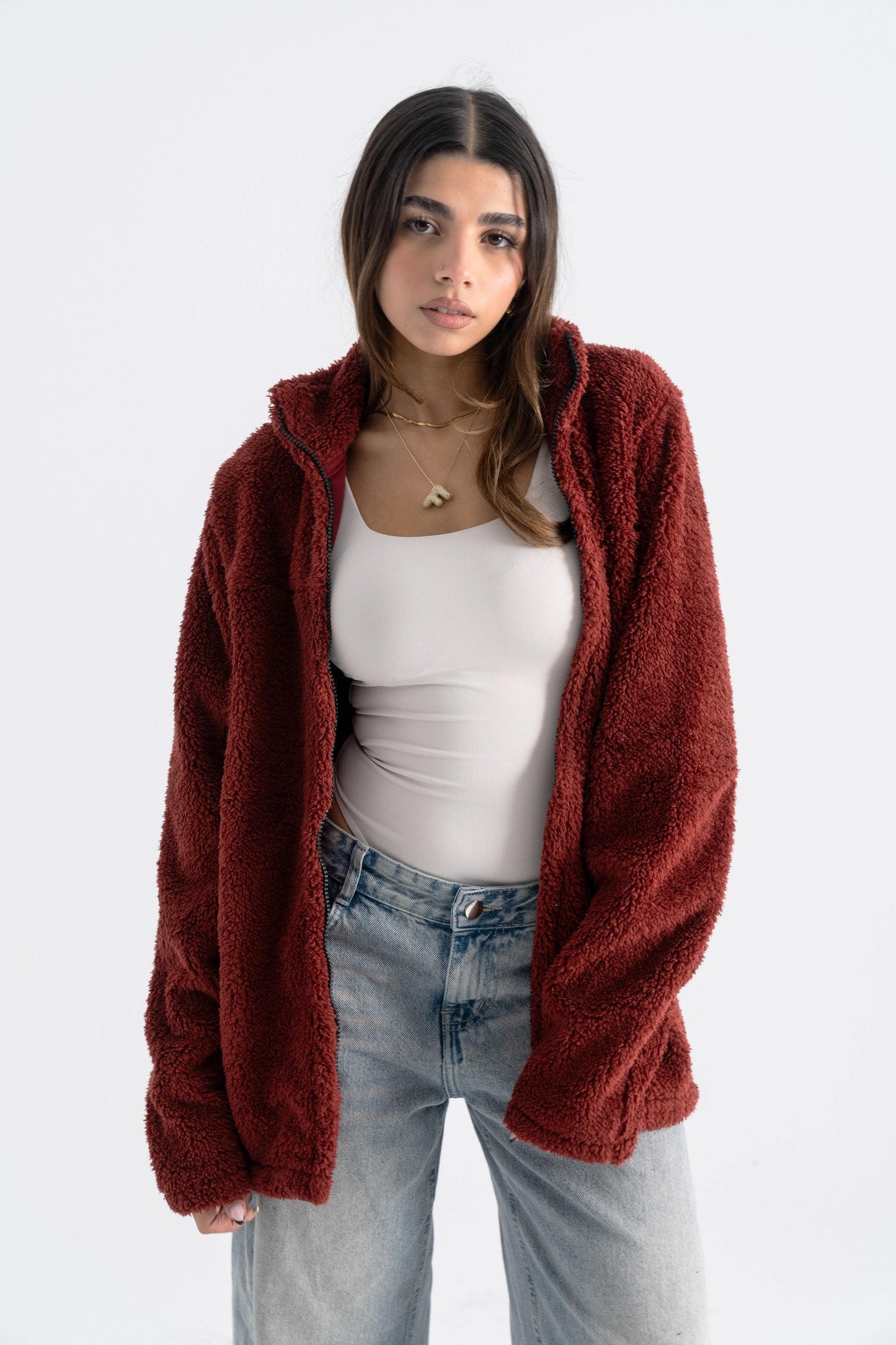 Teddy-bear Burgundy Jacket