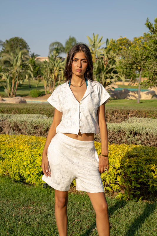Eyelet Set white