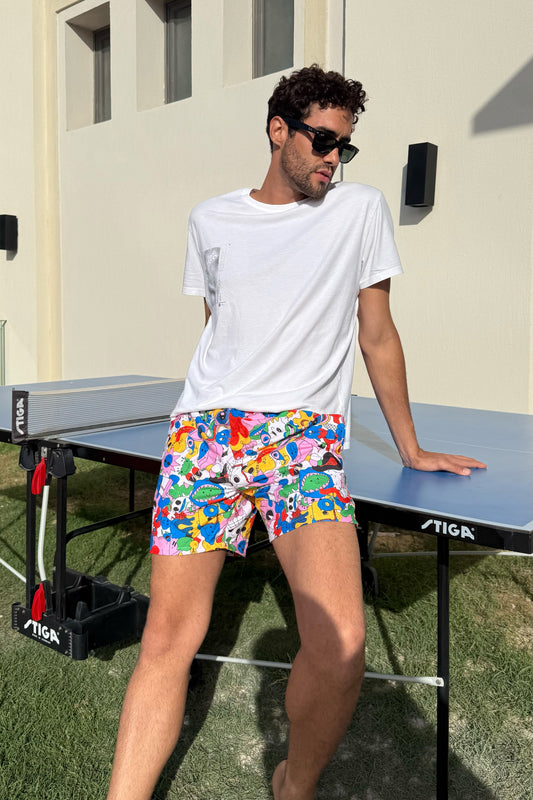 Multicolors Patterned Swimming suit