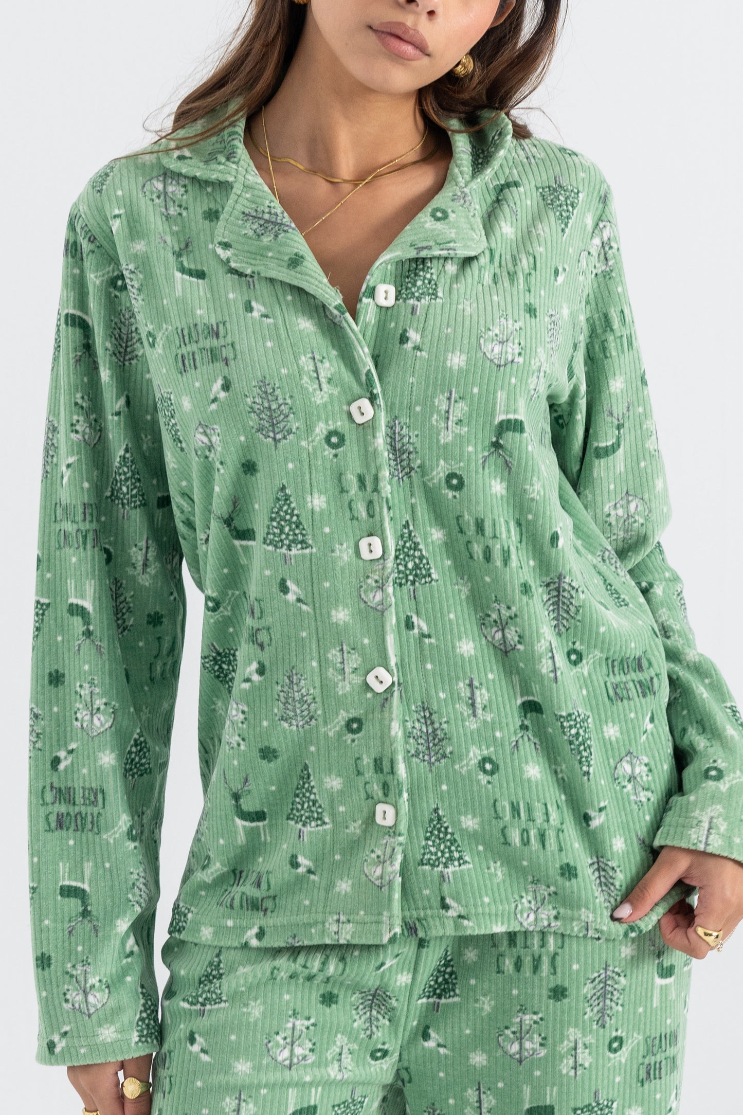 Green Pattern Christmas Pj