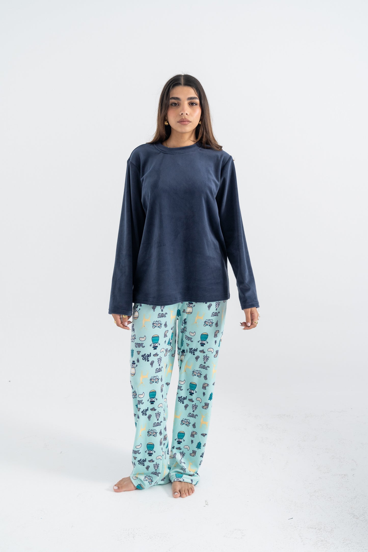 Christmas Blue Pijama - Women